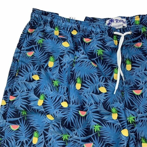 Trunks Sano Short Swim Trunks 2XL XXL Blue Pineapple Swingers Beach Swimsuit - Picture 8 of 12